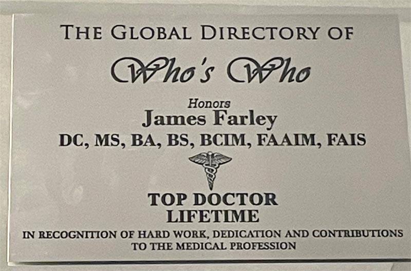 Dr James Farley Thyroid Issues Chronic Issues NJ Dr. James